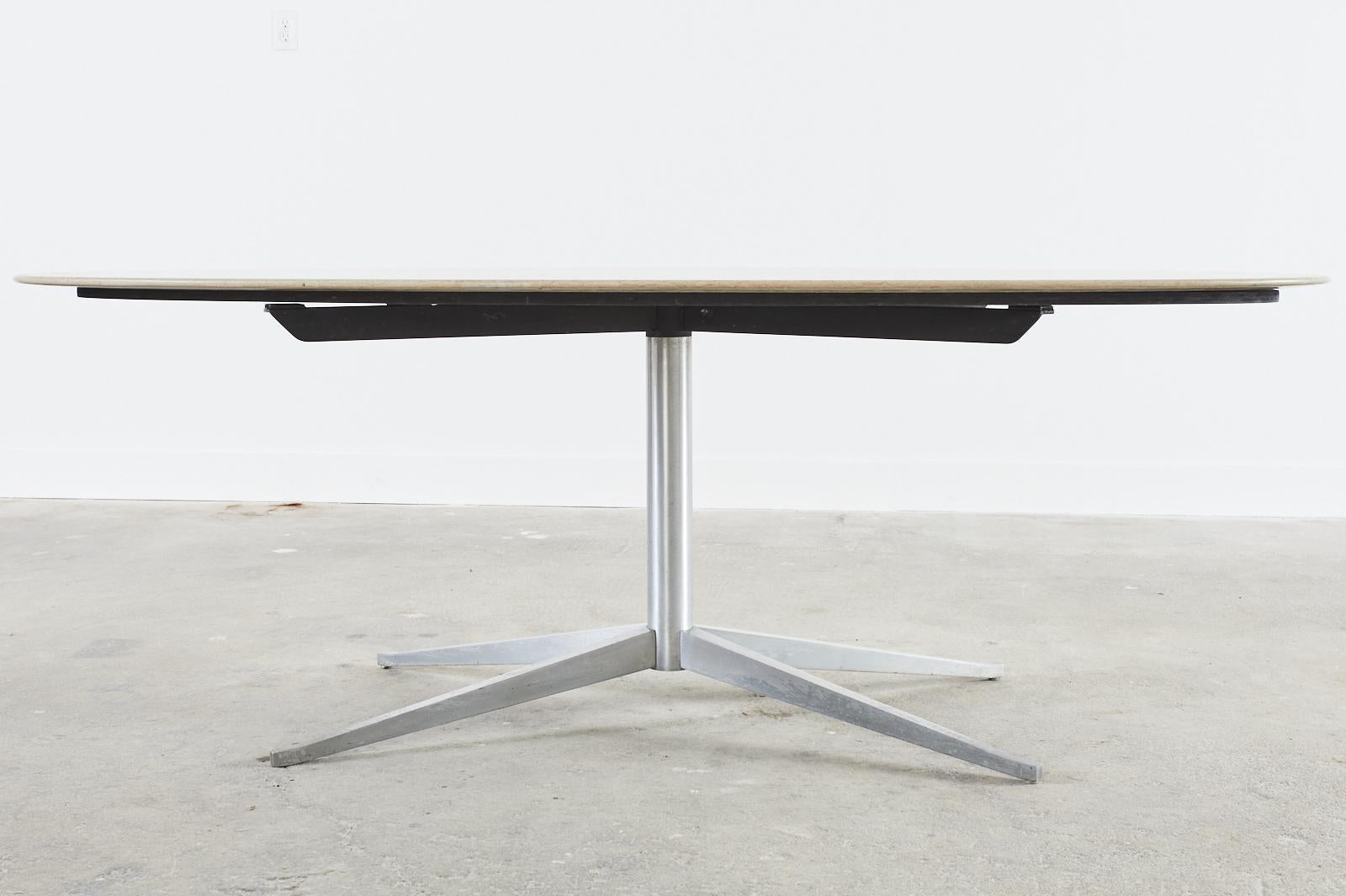 American Mid-Century Knoll Attributed Oval Stone Top Dining Table