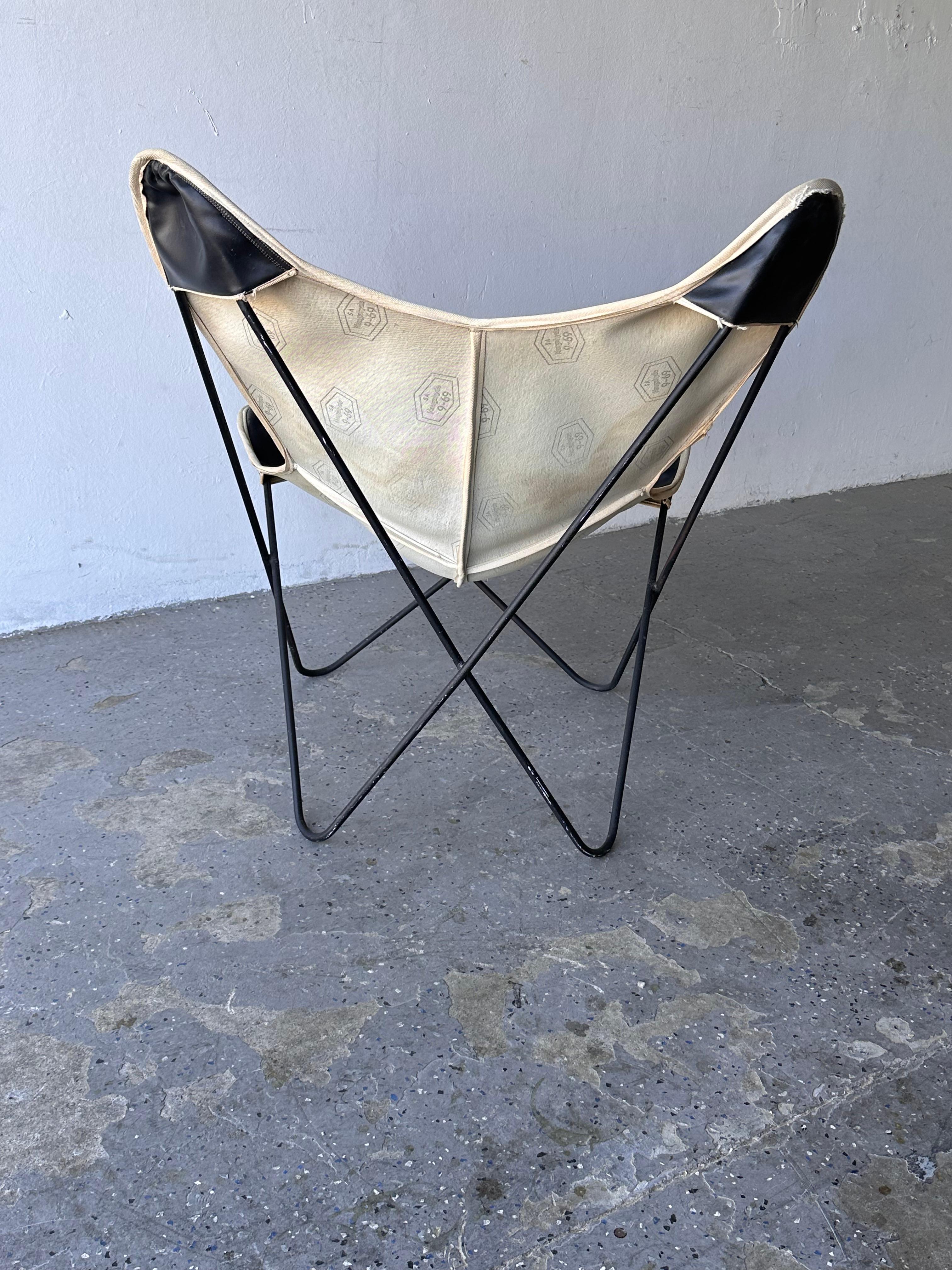 American Mid Century Knoll Butterfly Chair by Jorge Ferrari Hardoy Bonet and Kurchan For Sale