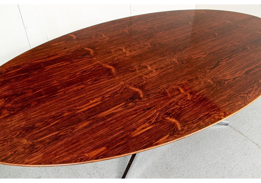American Midcentury Knoll International Oval Zebra Wood Dining/ Conference Table