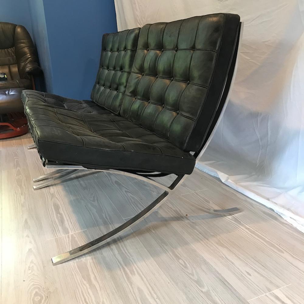 Midcentury Knoll Signed Pair of Mies Chairs 1