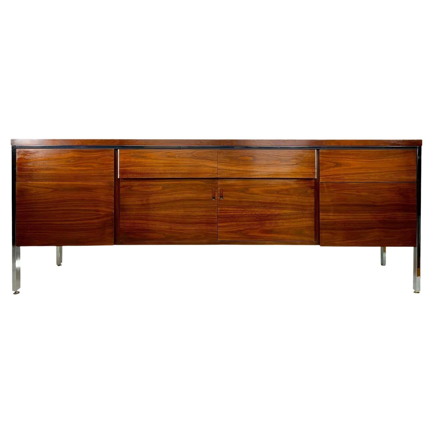 Mid-Century Knoll Style Walnut Credenza Made by Jofco