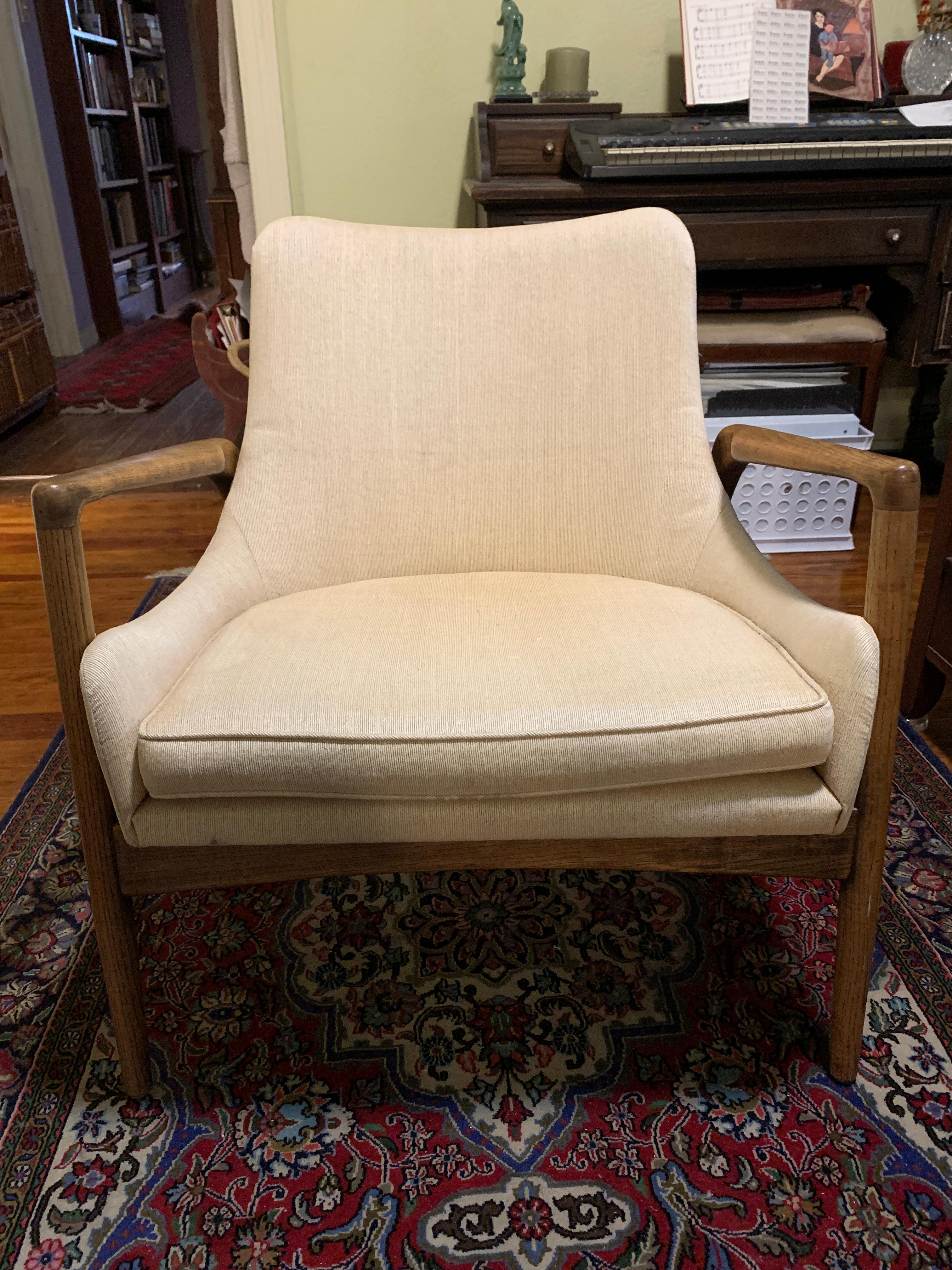 Walnut Mid Century Kofod Larsen Lounge Chair For Sale