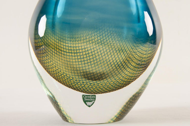 Mid-Century Kraka Glass Vase by Sven Palmqvist for Orrefors, 1960s For Sale 7