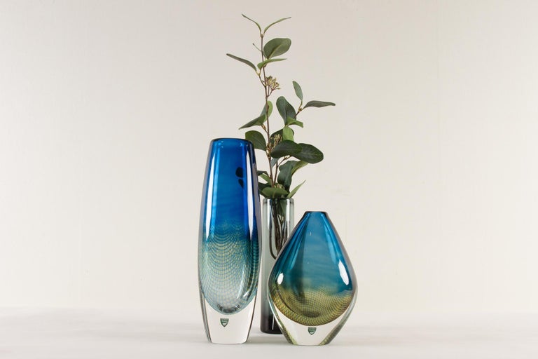 Mid-Century Kraka Glass Vase by Sven Palmqvist for Orrefors, 1960s For Sale 11