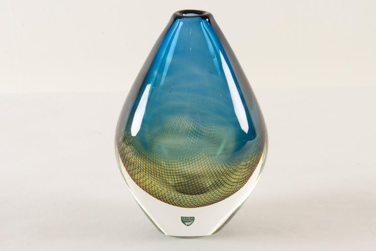 Mid-Century Modern Mid-Century Kraka Glass Vase by Sven Palmqvist for Orrefors, 1960s For Sale