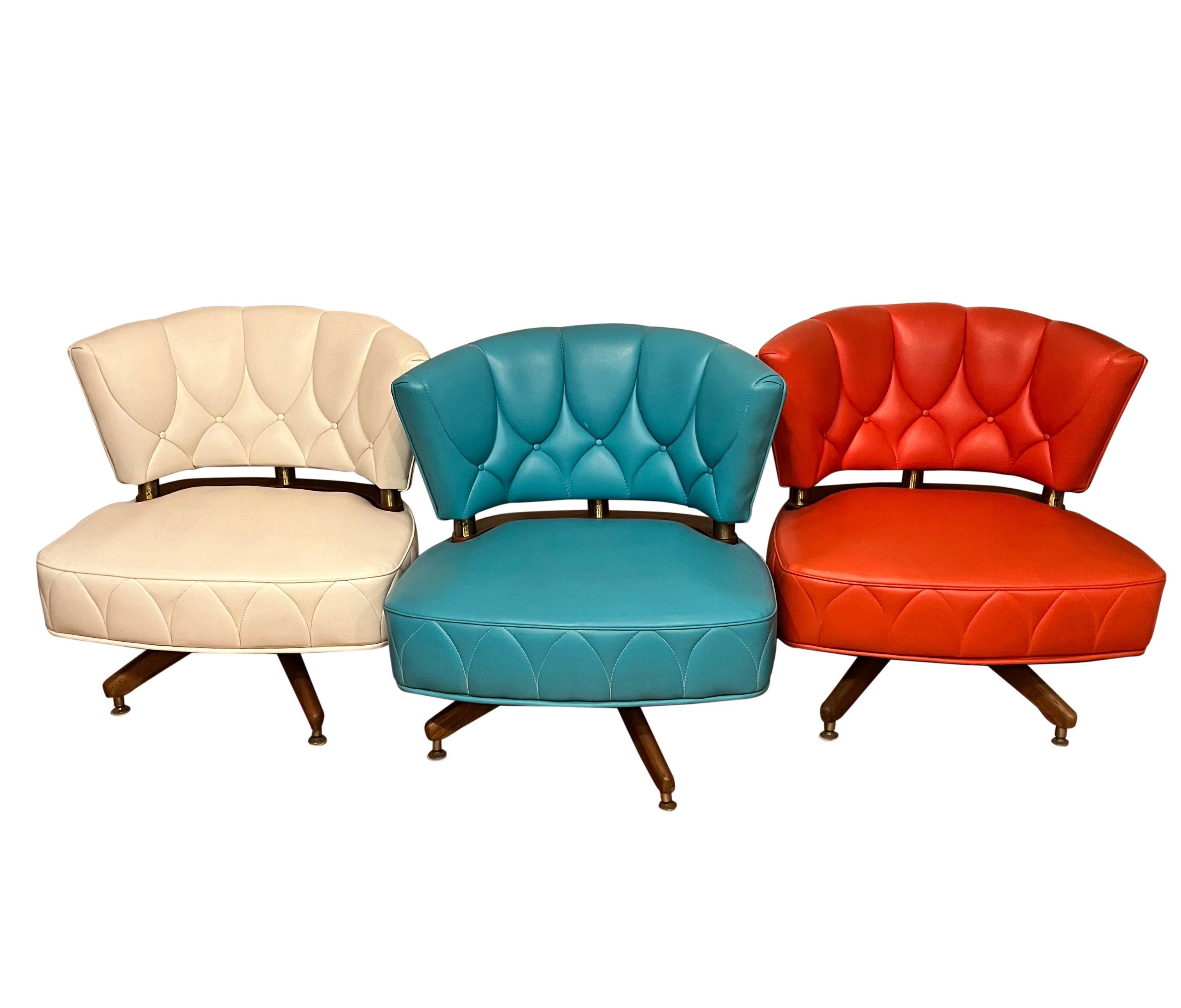 Mid Century Kroehler Swivel Slipper Chair, 1962 For Sale 4