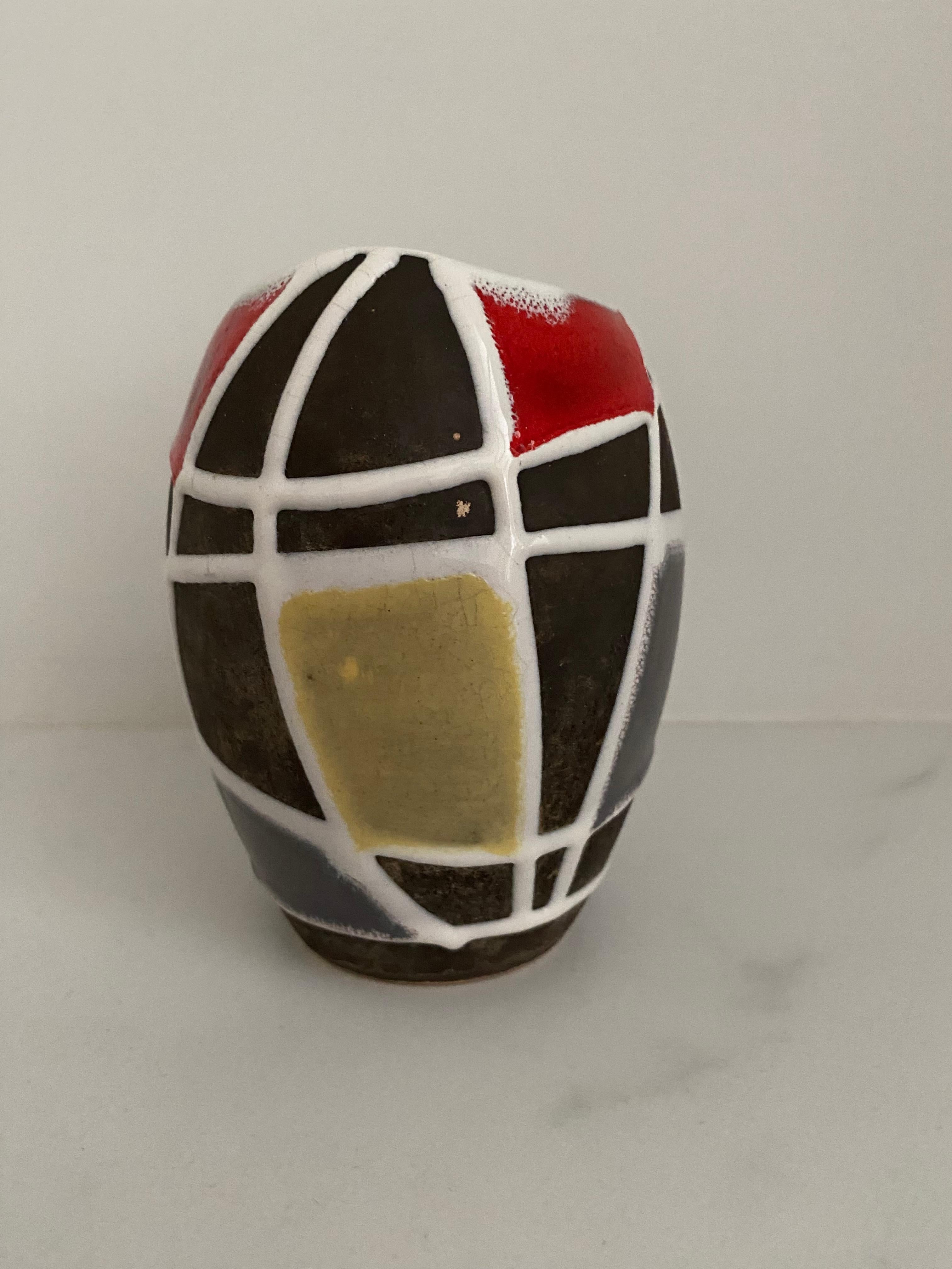 Mid-Century moderno Vaso 'Kuba' di metà secolo di Liesel Spornhauer per Schlossberg Keramik in vendita