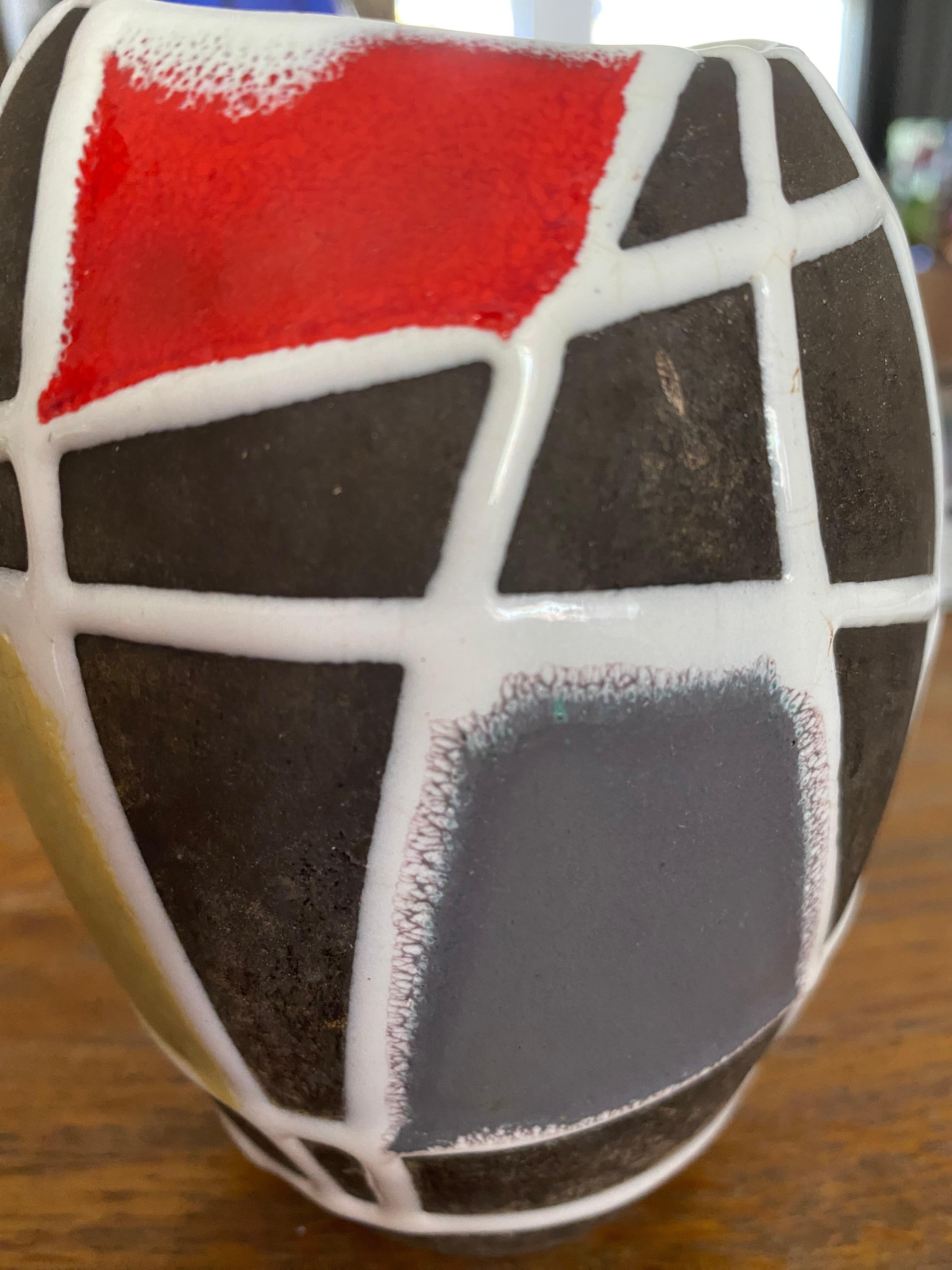 Vaso 'Kuba' di metà secolo di Liesel Spornhauer per Schlossberg Keramik in vendita 2