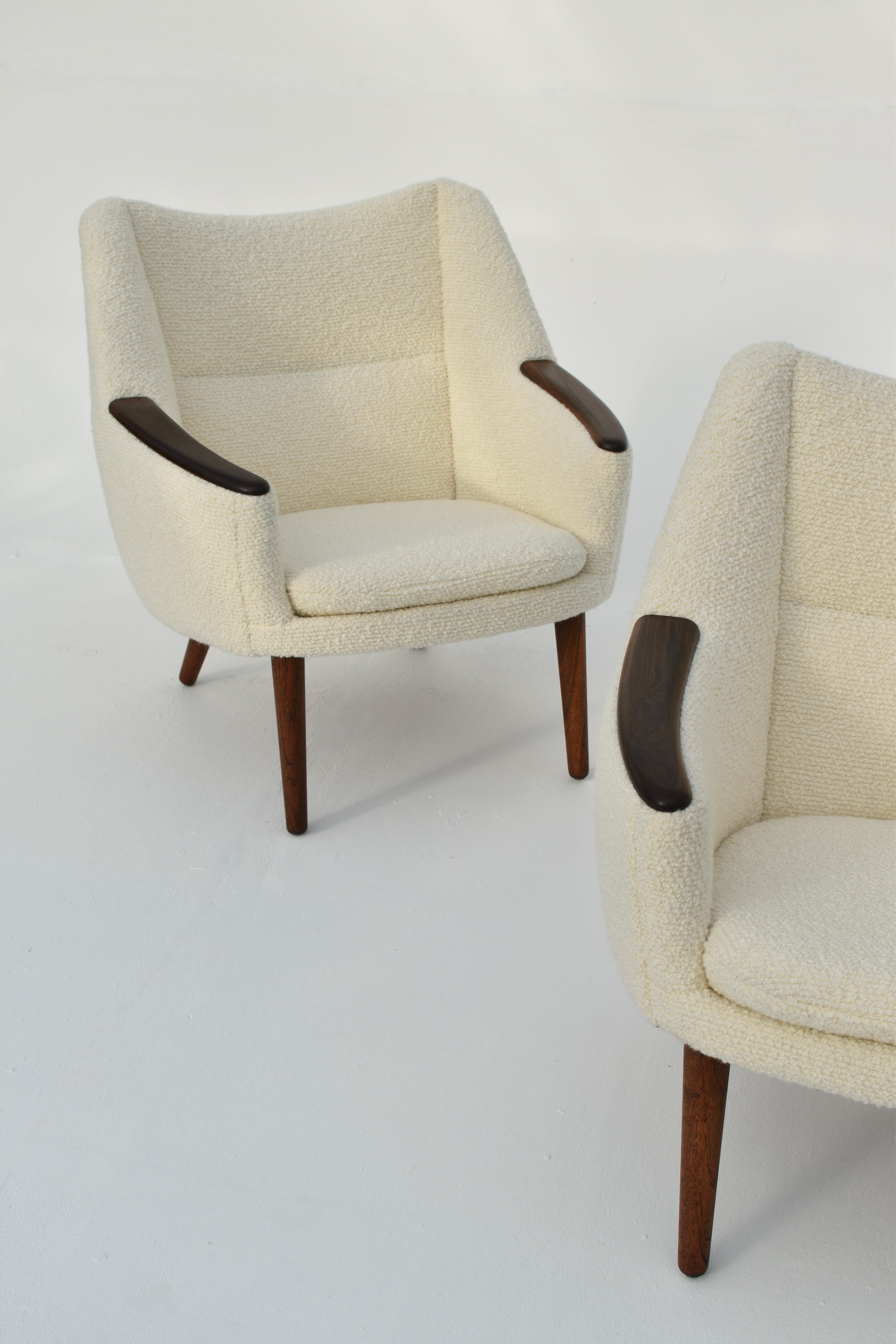 Scandinavian Modern Midcentury Kurt Østervig Model 58 Lounge Chairs for Henry Rolschau Mobler For Sale