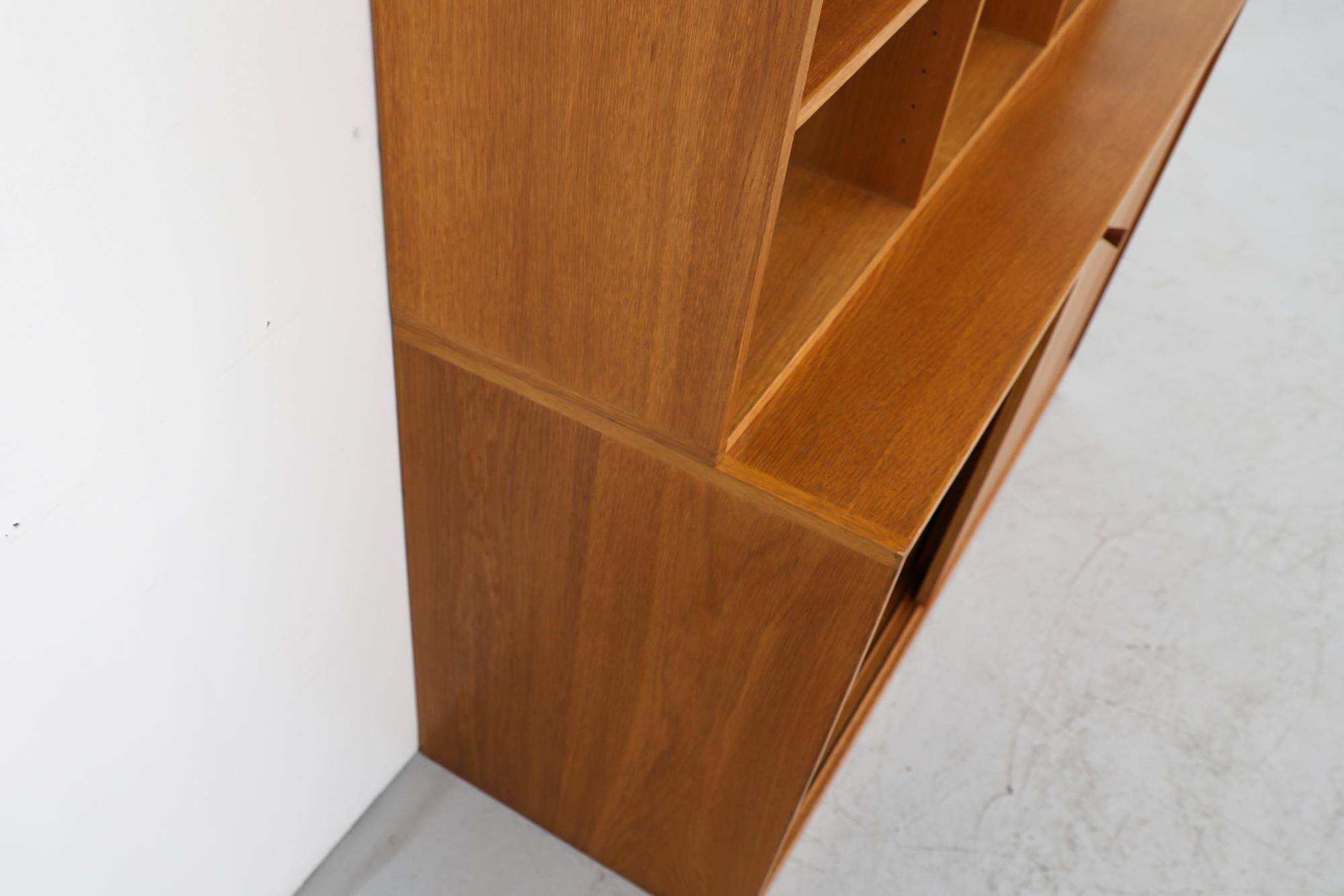 Mid-Century Kurt Østervig Oak Storage with Lower Cabinet & Upper Bookcase For Sale 11