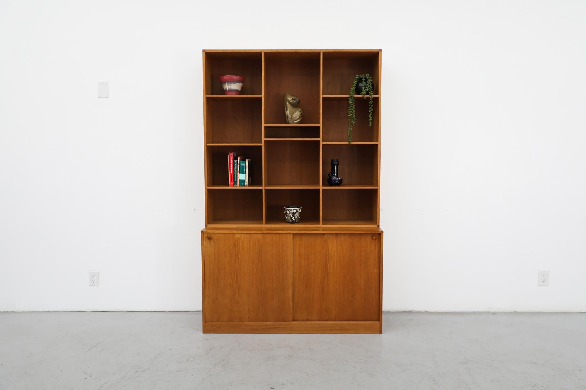 Mid-Century Kurt Østervig Oak Storage with Lower Cabinet & Upper Bookcase For Sale 12
