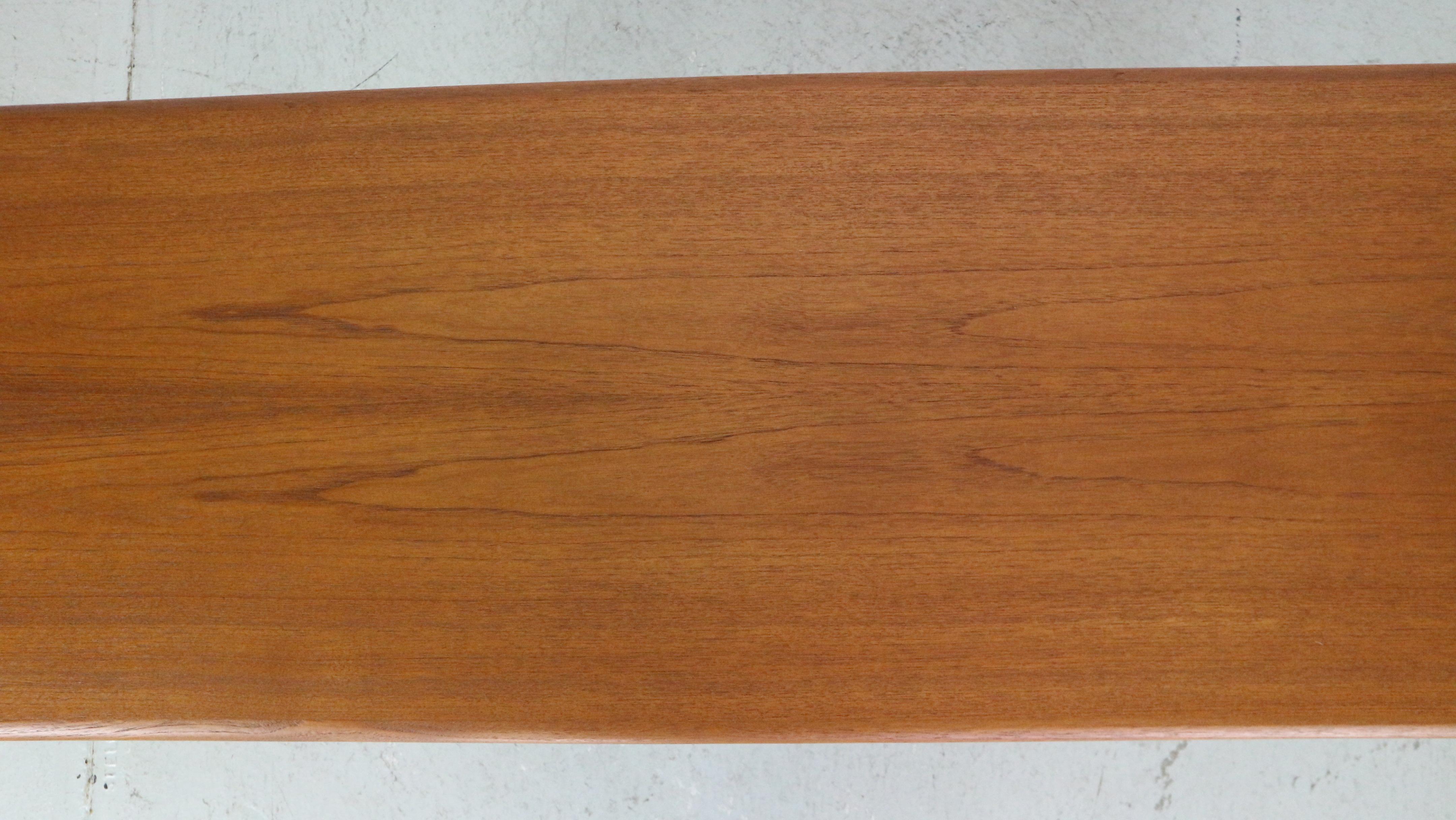 Mid-Century Kurt Østervig Teak, Cane Coffee Table With V shape legs 1950 Denmark 6