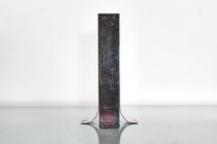 Mid-Century L. Sabattini mod. "Stele" Silver-Plated Steel Vase 1963 Italy