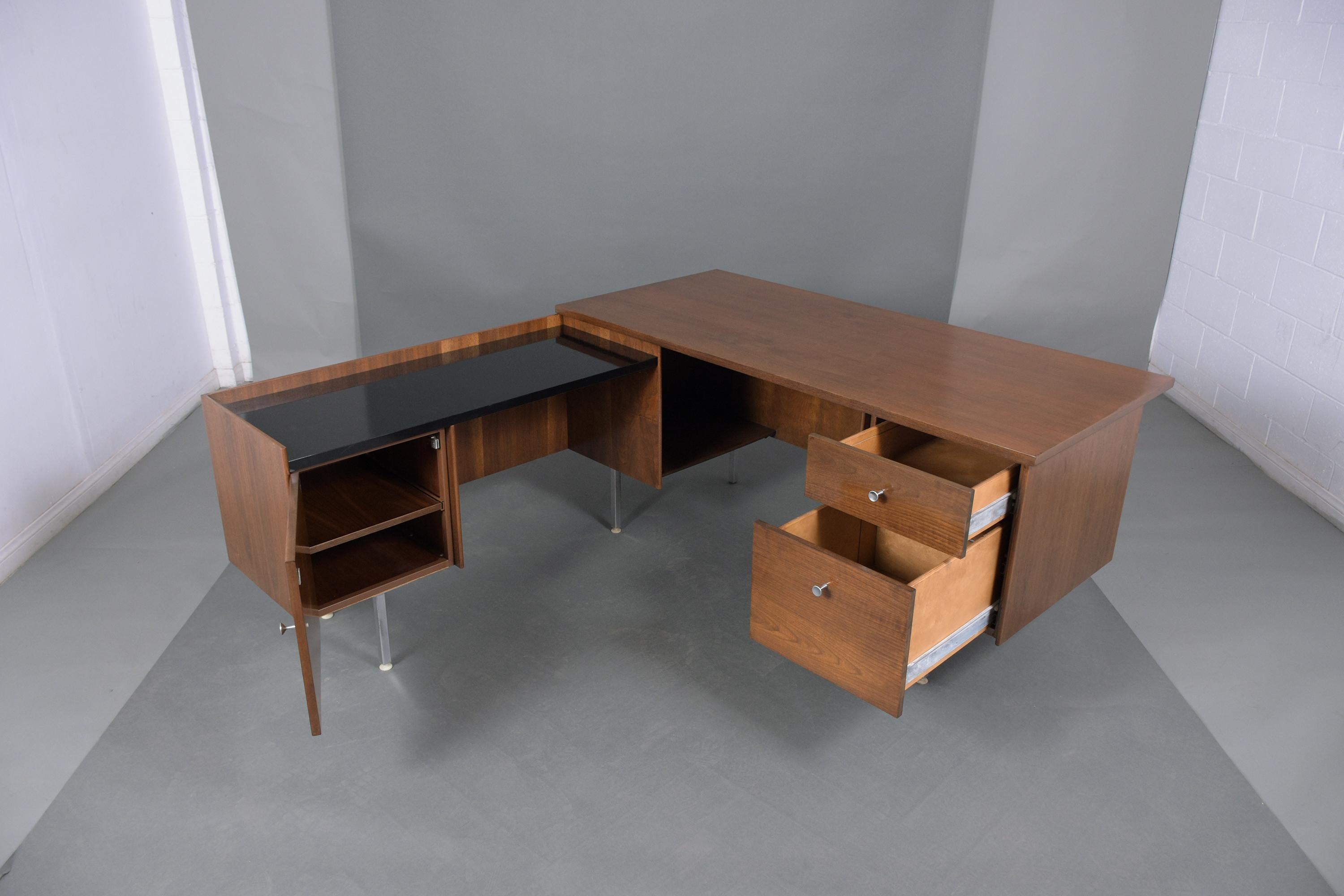Mid-Century L Shape Executive Desk 1