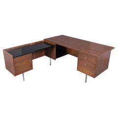 Mid-Century L Shape Executive Desk