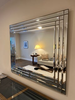 Mid Century LaBarge Bronze Beveled Mirror