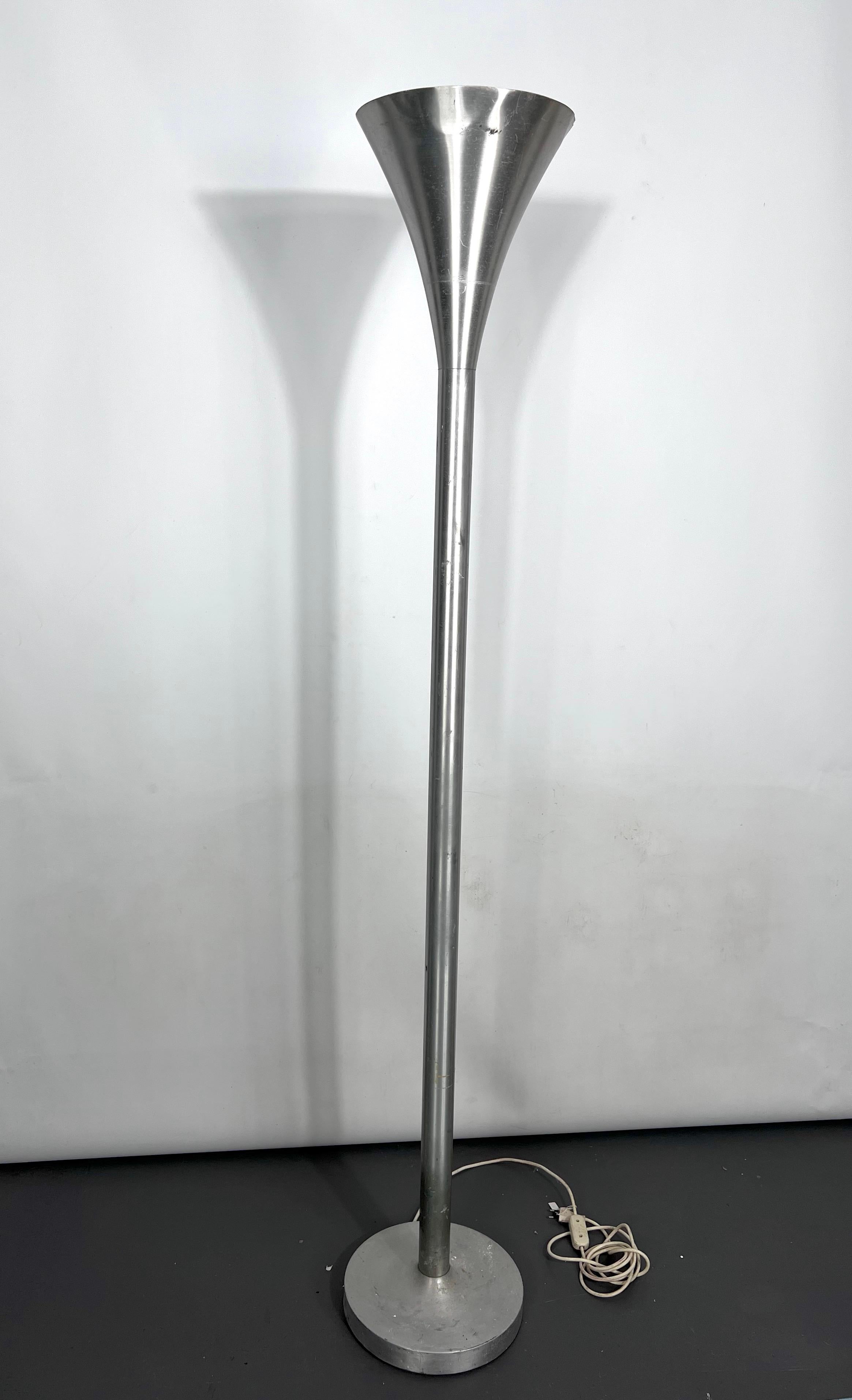 Mid-Century Labeled Aluminum Luminator Floor Lamp by Stilux Milano For Sale 6