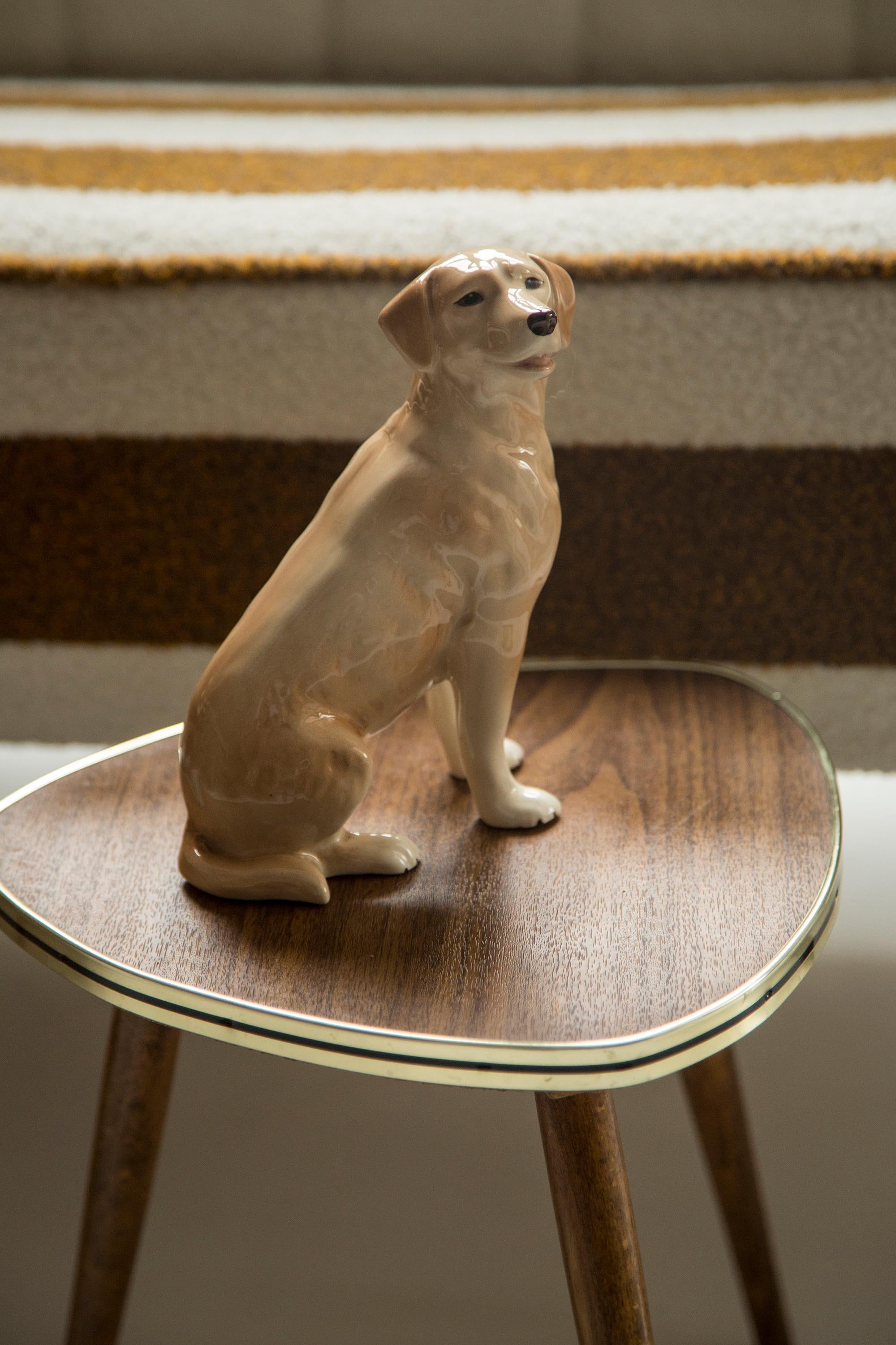 English Midcentury Labrador Retriever Ceramic Dog Sculpture, Europe, 1960s