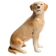 Midcentury Labrador Retriever Ceramic Dog Sculpture, Europe, 1960s