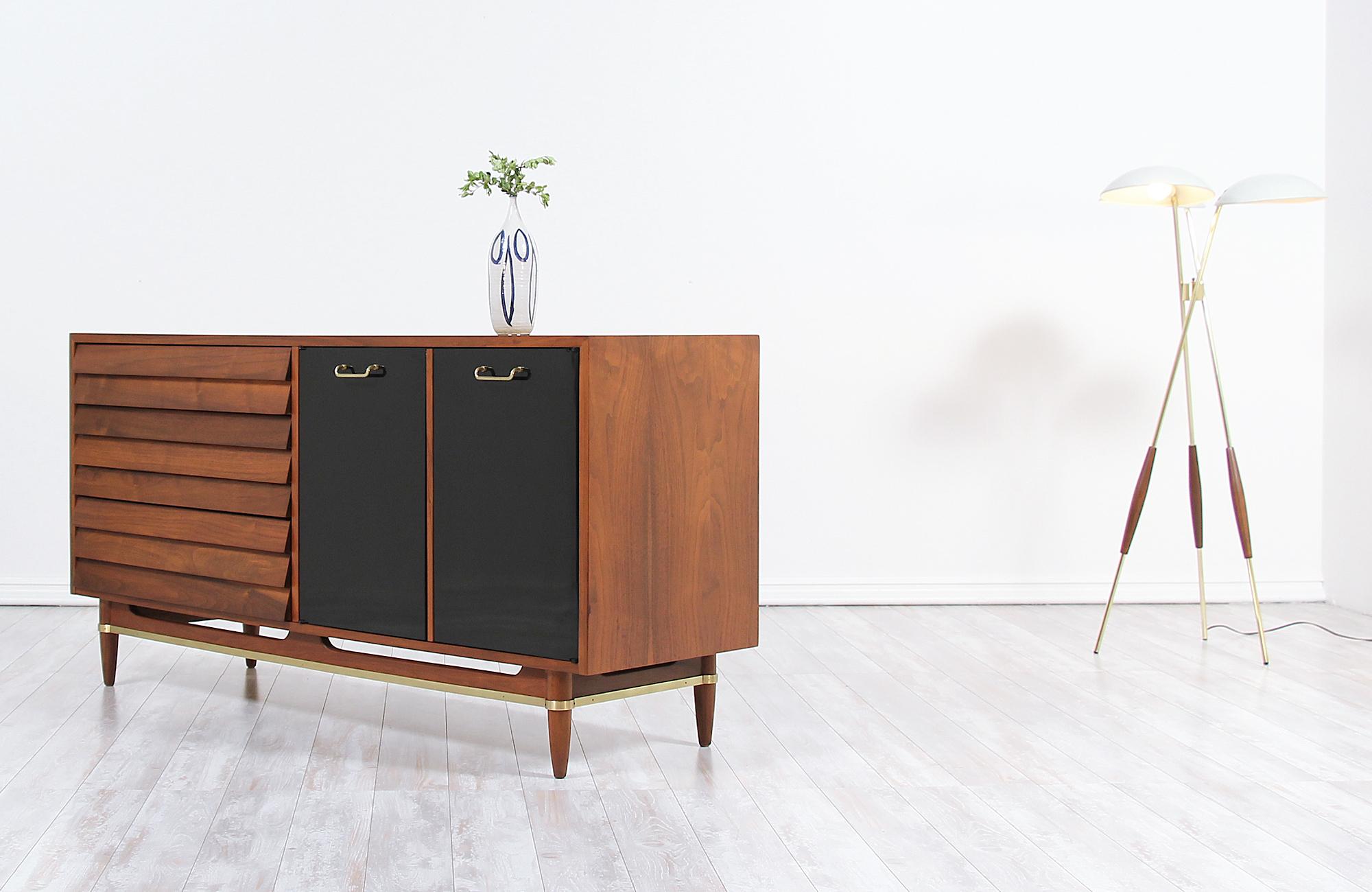 American Midcentury Lacquered and Walnut Dresser by Merton Gershun