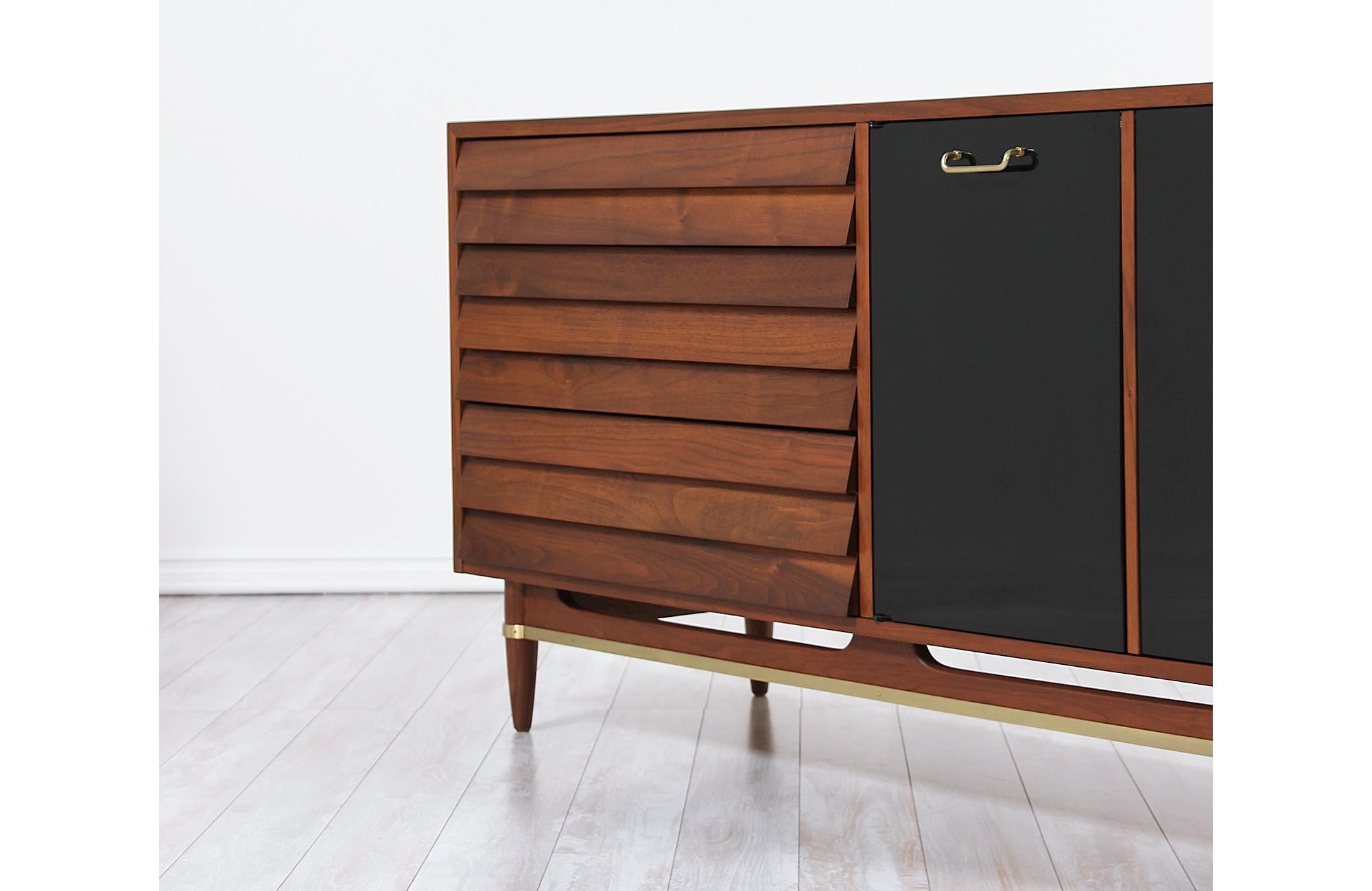 Midcentury Lacquered and Walnut Dresser by Merton Gershun 1