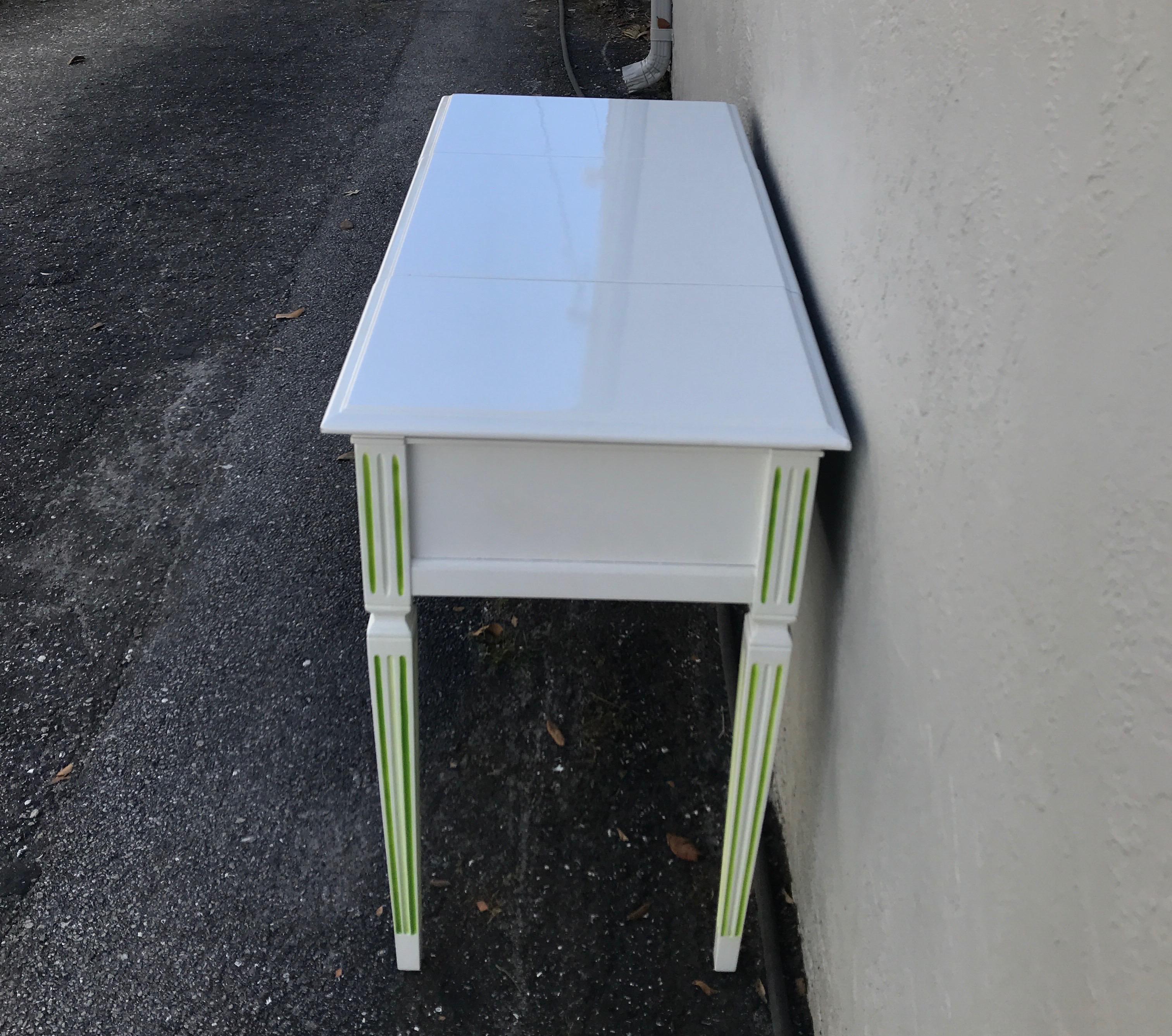 Italian Mid Century Lacquered Louis XVI Style Dressing Table For Sale