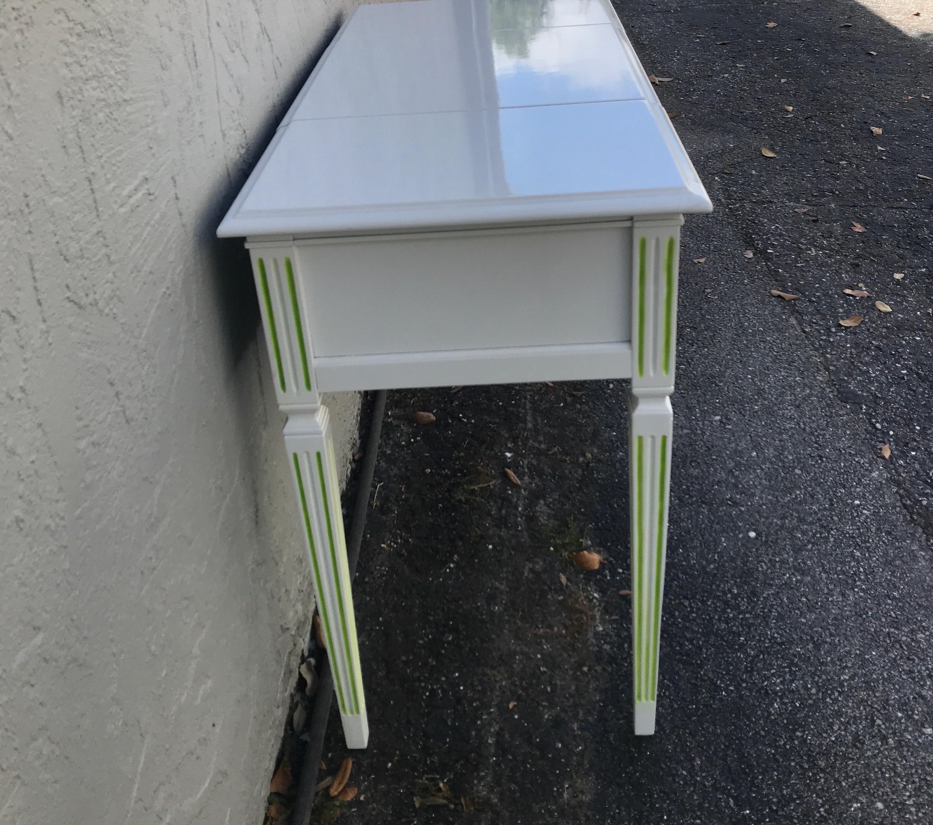 20th Century Mid Century Lacquered Louis XVI Style Dressing Table For Sale