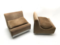 Set of four velvet chairs, by Luigi Colani for Cor, 1969