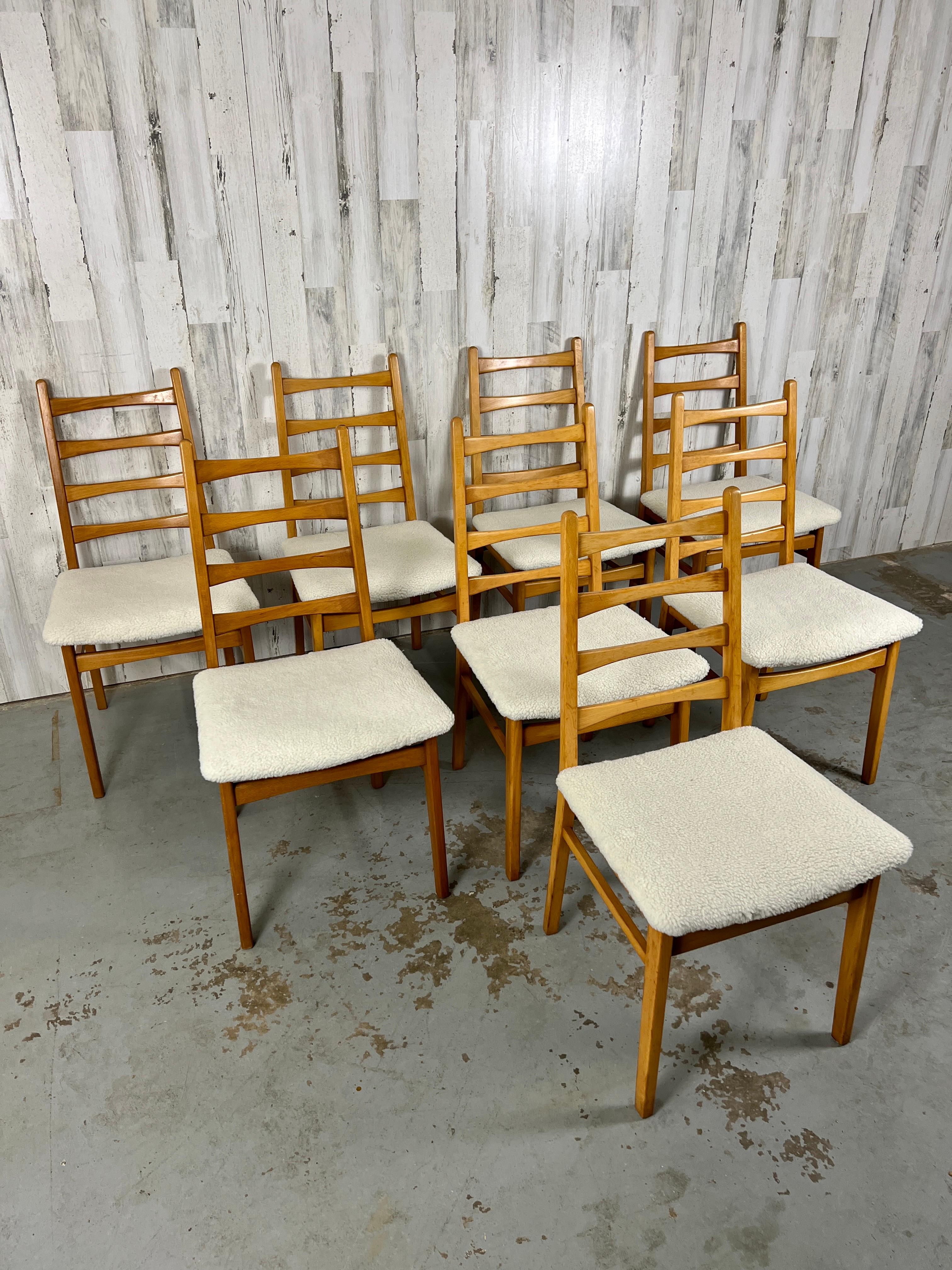 Mid Century Ladder Back Dining Chairs 6