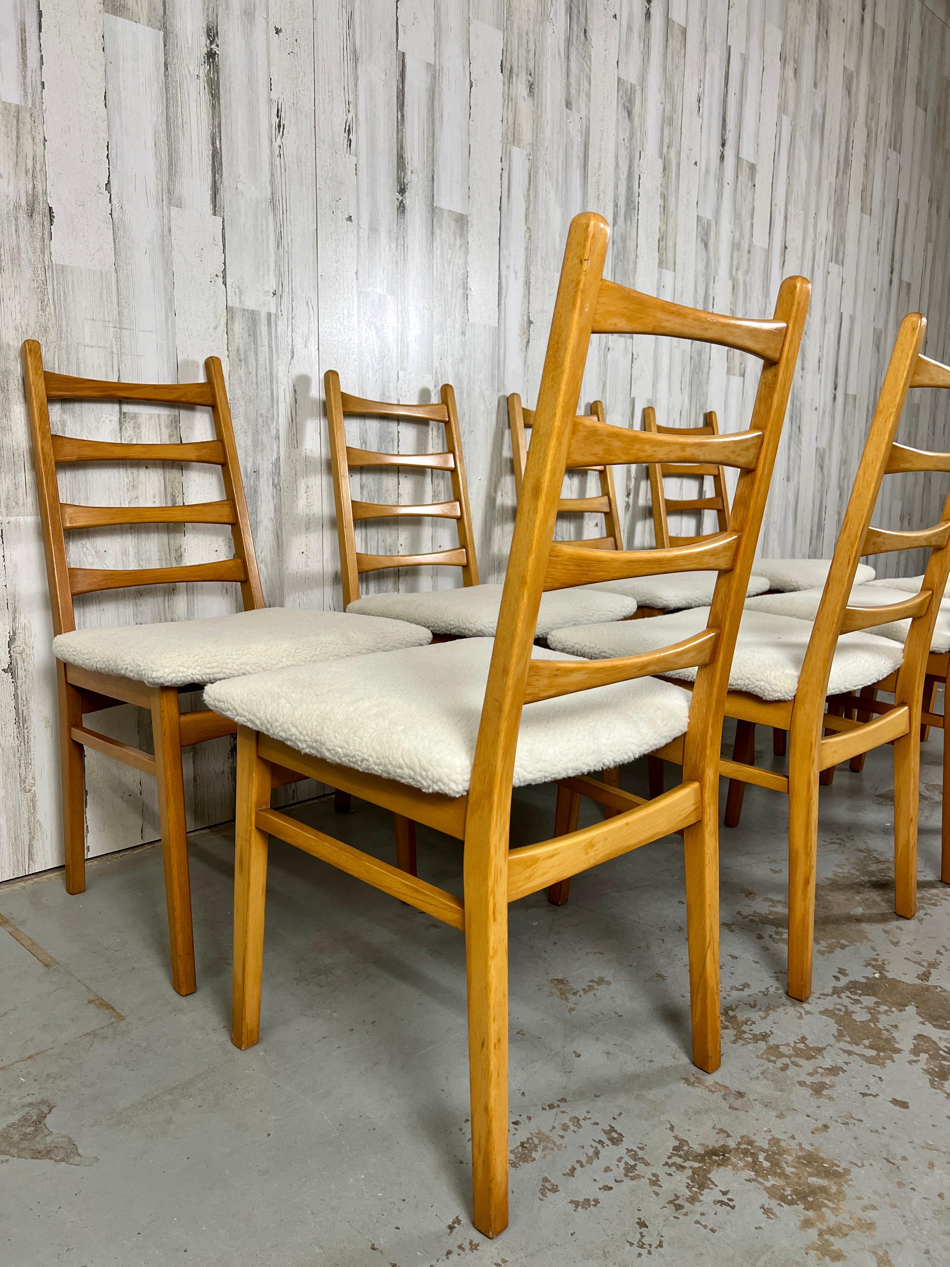 Mid Century Ladder Back Dining Chairs 2