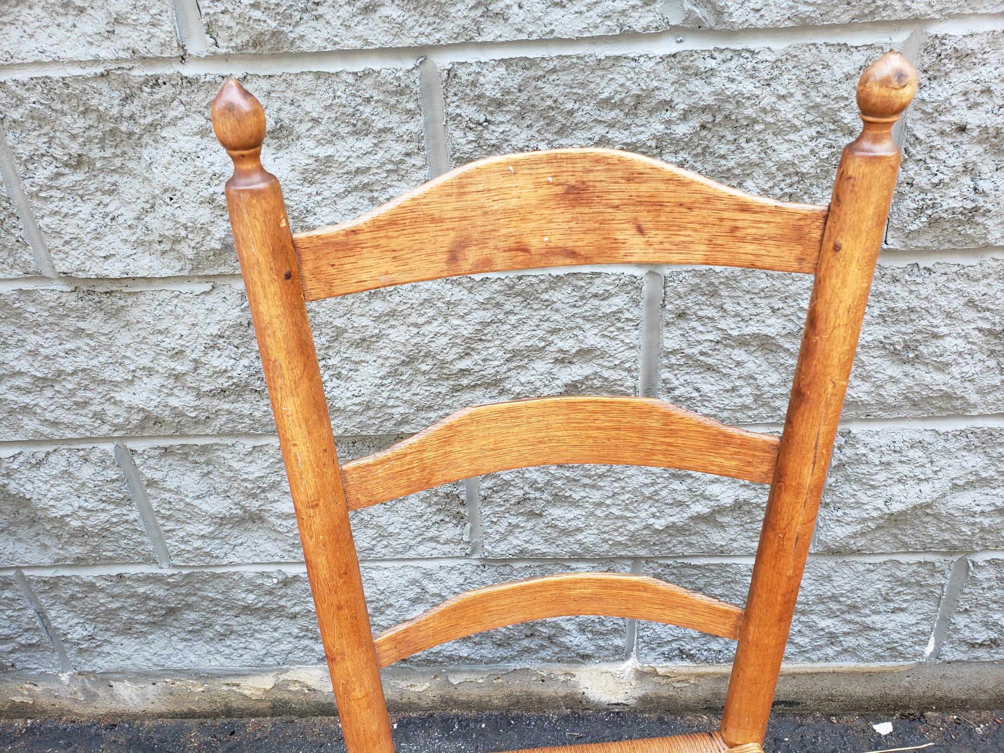 Mid-Century Ladder Back Maple and Rush Seat Side Chair to add your collection. 