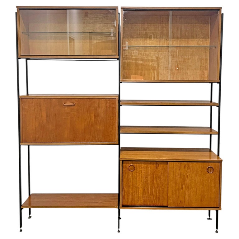 Mid-Century Ladderax Free Standing Teak Wall Unit by Robert Heal, C. 1960s