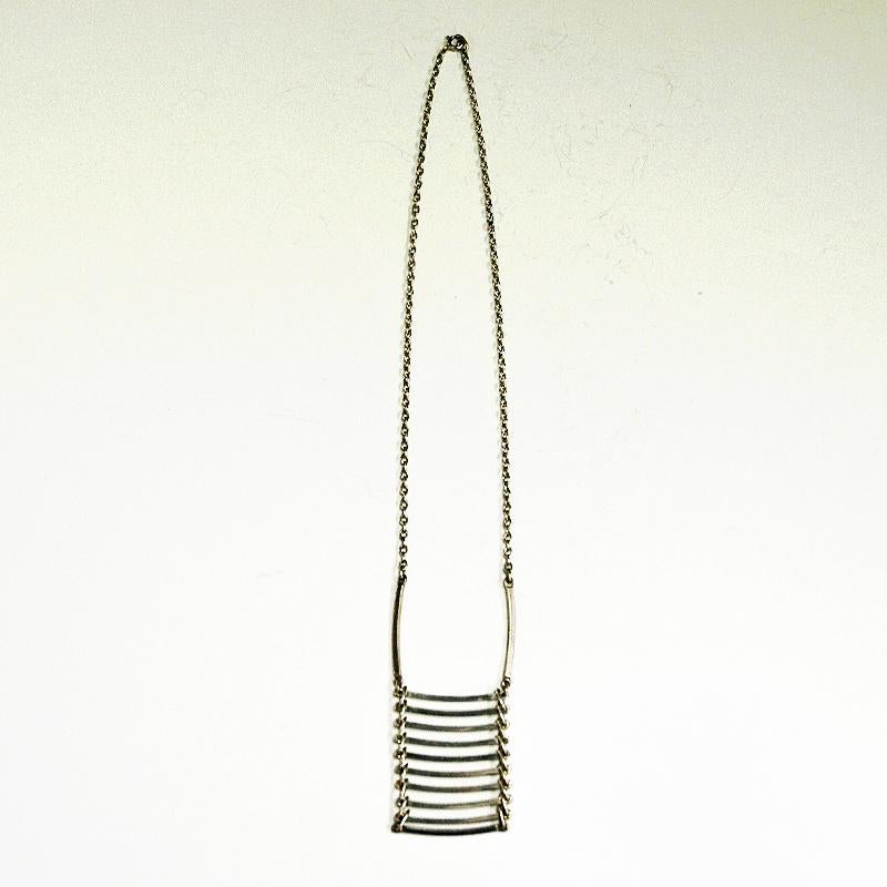 Mid-20th Century Midcentury Ladderlike Silverpendant by NE From 1960s, Denmark For Sale