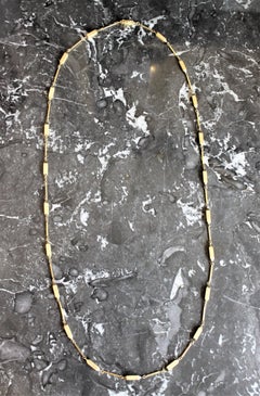 Mid-Century Ladies 18-Karat Yellow Gold Geometric Styled Necklace or Chain