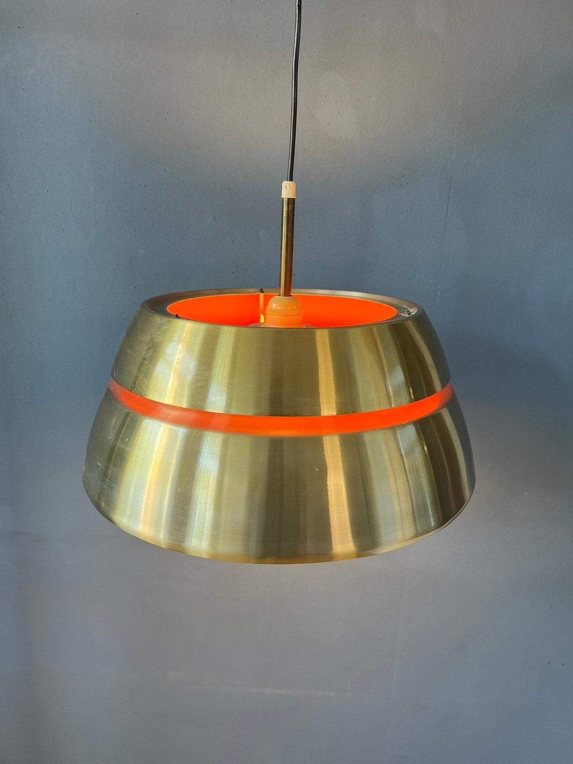 Mid Century Lakro Amstelveen Pendant Lamp - Space Age Hanging Lamp, 1970s In Good Condition For Sale In ROTTERDAM, ZH