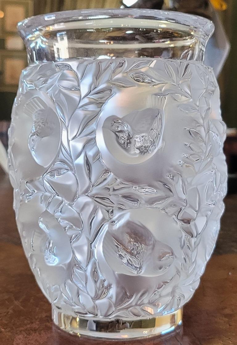 Mid Century Lalique Bagatelle Vase For Sale 5