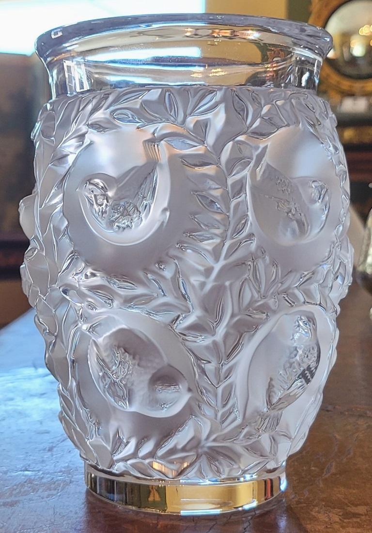 French Mid Century Lalique Bagatelle Vase For Sale