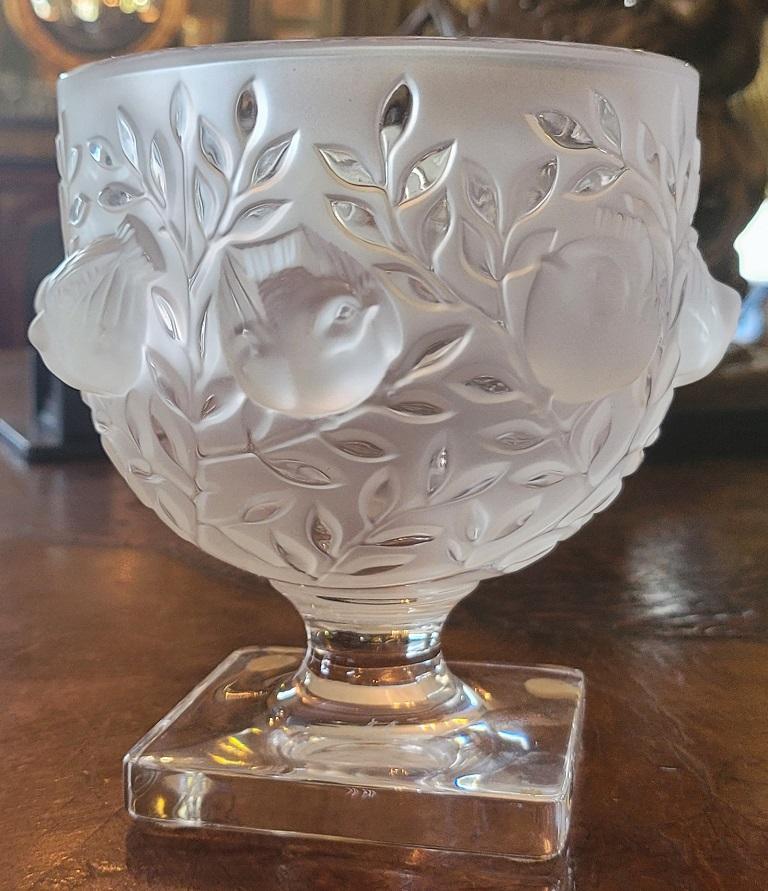20th Century Mid Century Lalique Elizabeth Vase For Sale