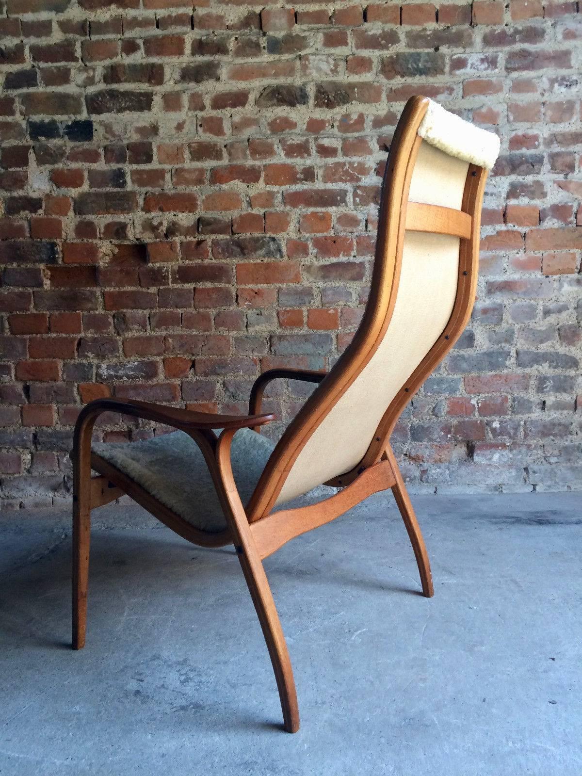 Midcentury 'Lamino' Lounge Chair by Yngve Ekstrom by Swedese, Sweden, 1960s 4