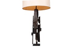Mid-Century Lamp Abstract Brutalist Welded Metal