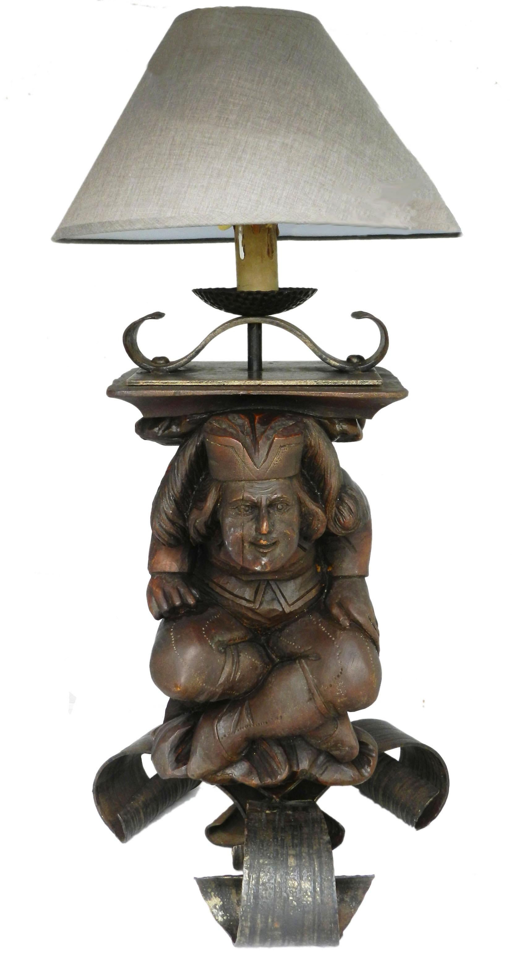 Mid Century Lamp Gargoyle by Jean-Maurice Rothschild c1950 French Gargouille For Sale 1