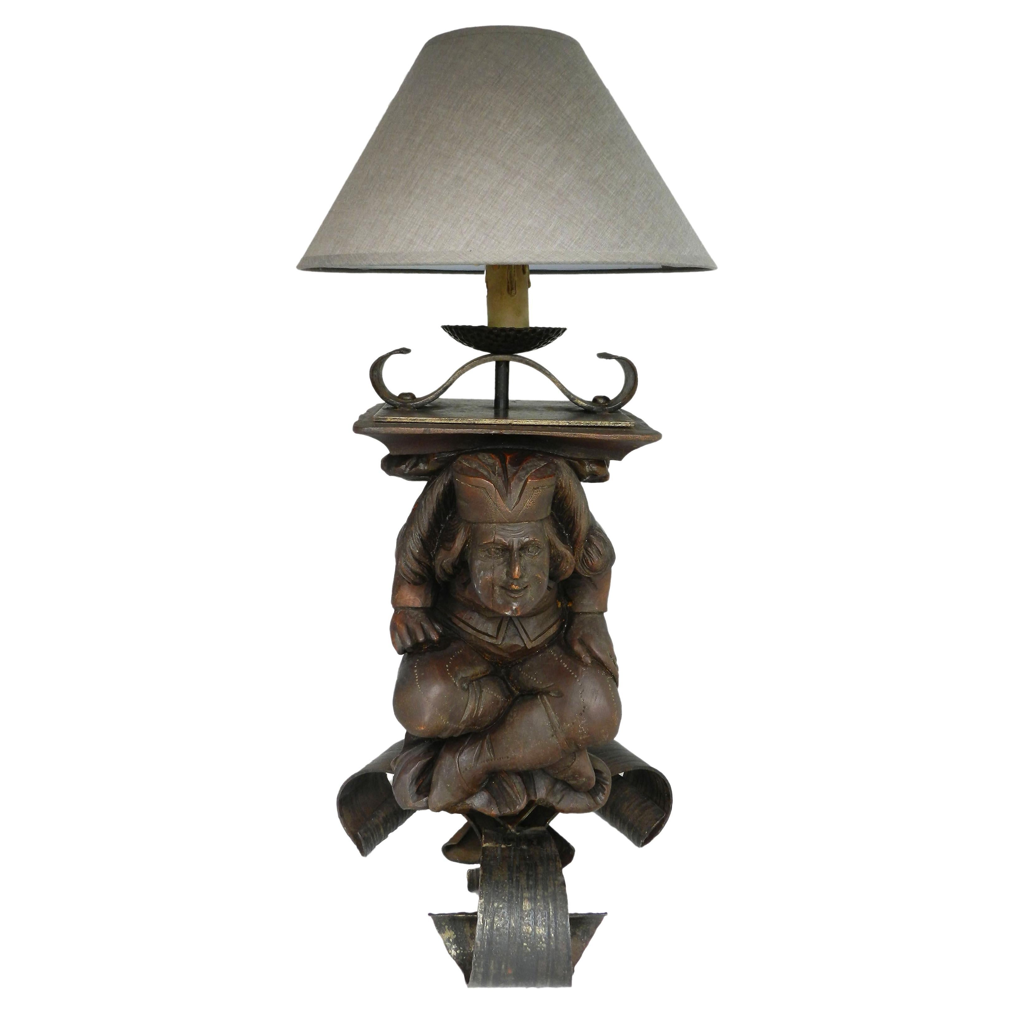 Mid Century Lamp Gargoyle by Jean-Maurice Rothschild c1950 French Gargouille For Sale
