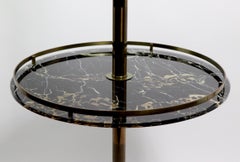 Mid Century  Lamp Table with Faux Marble Table