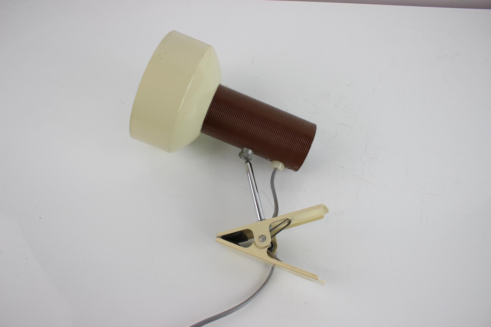 Mid-Century Lamp with Clip by Napako, 1970's In Good Condition For Sale In Praha, CZ