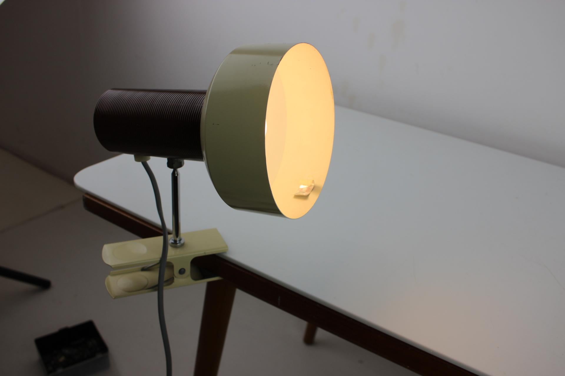 Late 20th Century Mid-Century Lamp with Clip by Napako, 1970's For Sale