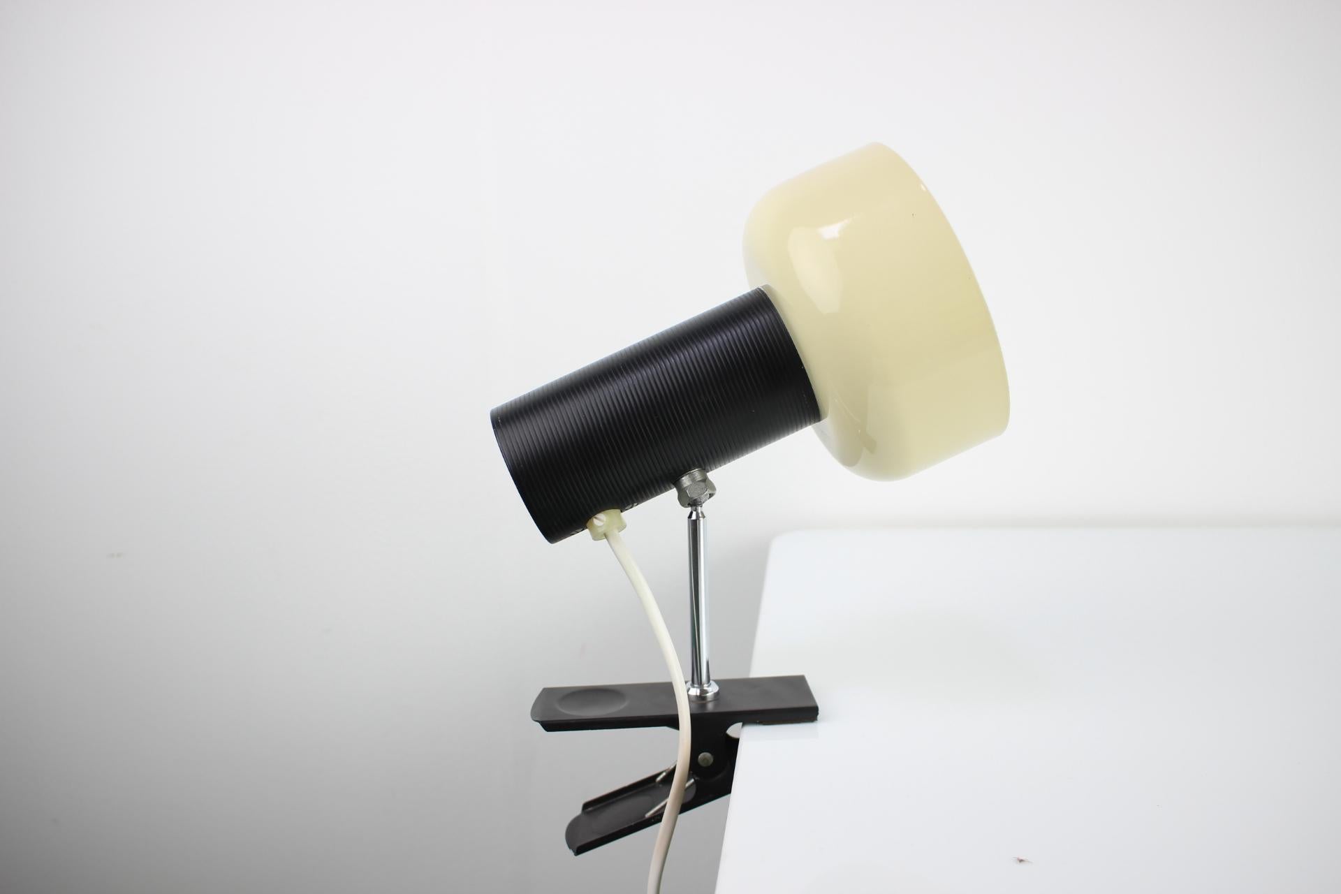 Mid-Century Lamp with Clip by Napako, 1970's For Sale 1