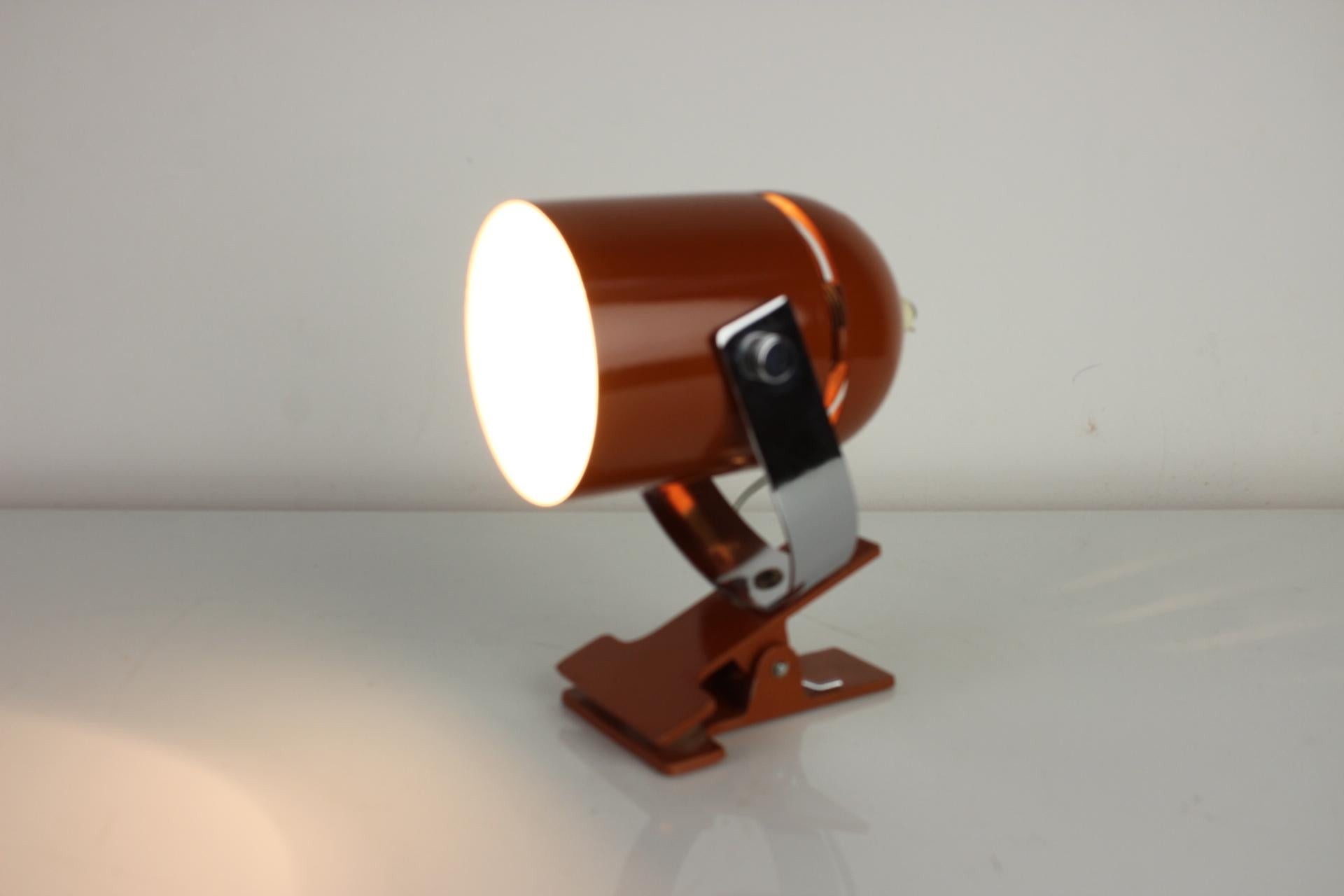 Mid-Century Lamp with Clip Designed by Stanislav Indra, 1970's For Sale 3