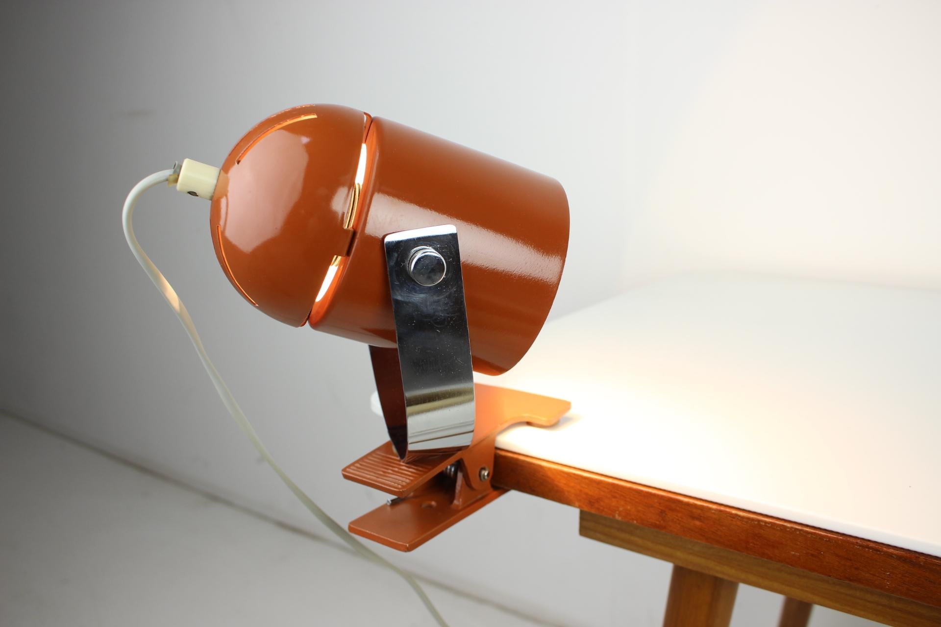 Mid-Century Lamp with Clip Designed by Stanislav Indra, 1970's For Sale 5