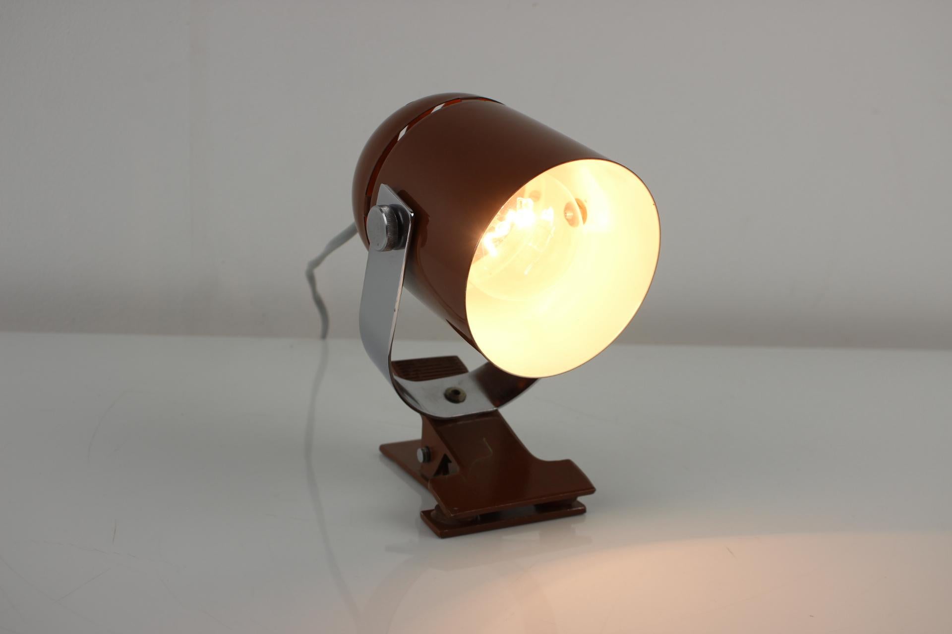 Late 20th Century Midcentury Lamp with Clip Designed by Stanislav Indra, 1970s