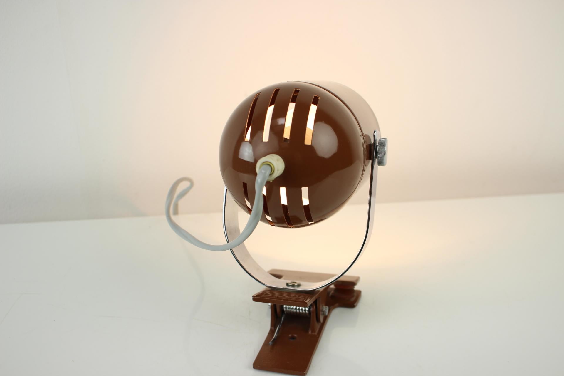 Midcentury Lamp with Clip Designed by Stanislav Indra, 1970s 1